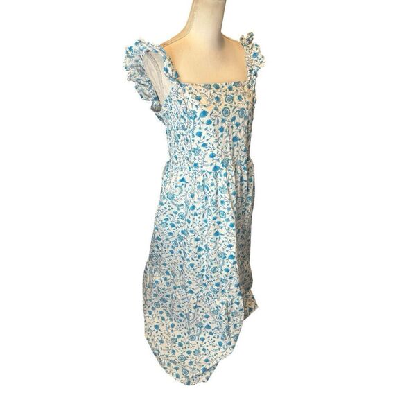 Draper James Ladies Ruffle Sleeve Dress Size XXL Blue Paisely - Picture 5 of 8